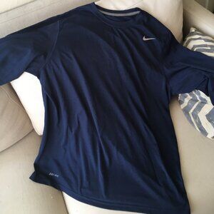 Navy Blue Nike Dri-Fit Lightweight Long Sleeve T-Shirt XL